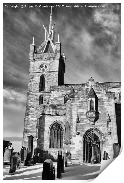 St Michael's Parish Church mono Print by Angus McComiskey