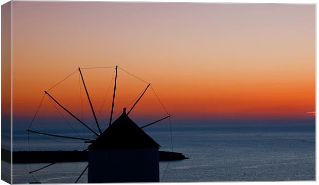 Windmill Sunset Canvas Print by Mark Robson