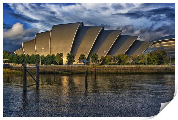 Glasgow, The Armadillo, the SECC, Clyde Auditorium Print by Jacqi Elmslie
