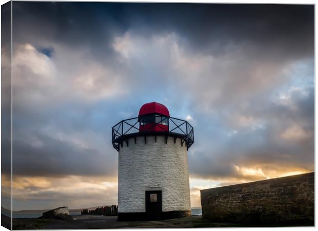 The Lighthouse at Burry Port, Carmarthenshire. Canvas Print by Colin Allen