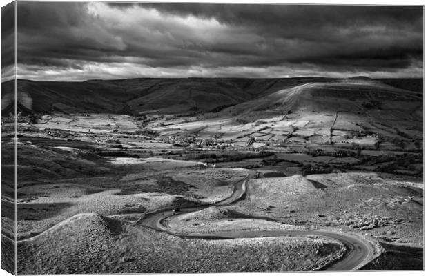 The Long and Winding Road  in Mono                 Canvas Print by Darren Galpin