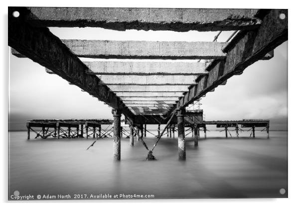 Under the derelict Pier Acrylic by Adam North