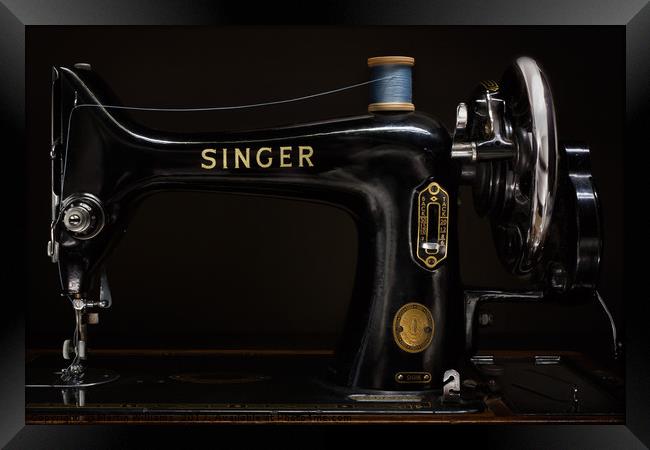 Singer Sewing Machine Framed Print by Martin Williams
