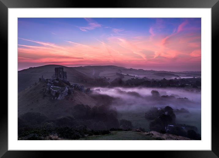 Corfe Sunrise Framed Mounted Print by Philip Male