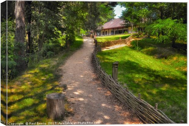 place to rest on the path Canvas Print by Paul Boazu