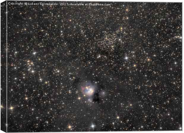 Deep space - reflection nebula IC 5134 among stars Canvas Print by Łukasz Szczepański