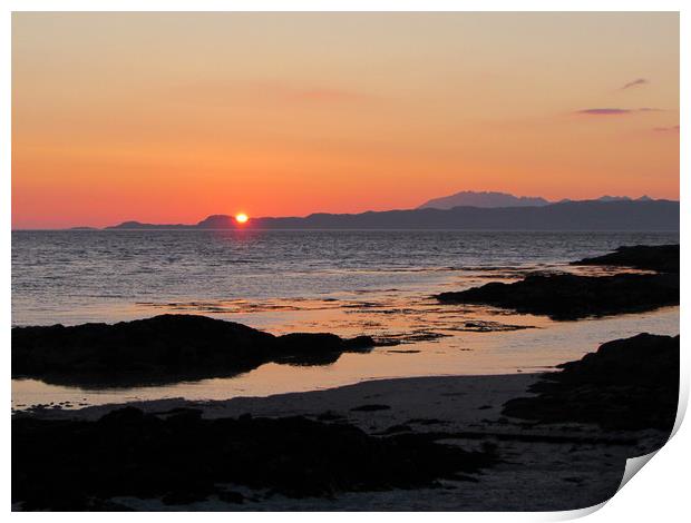    Skye sunset                             Print by alan todd