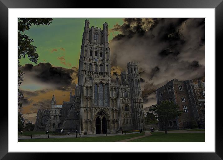 Ely Cathedral Framed Mounted Print by les tobin
