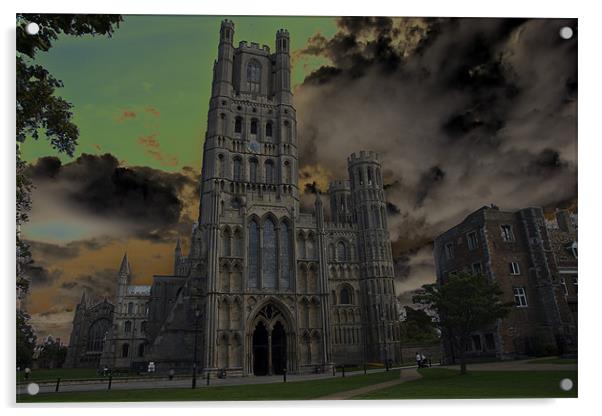Ely Cathedral Acrylic by les tobin
