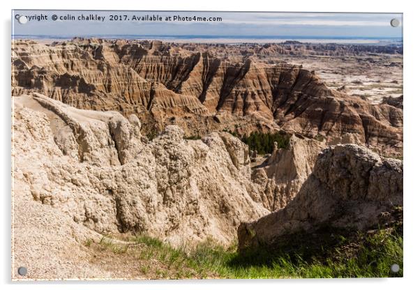 South Dakota Badlands Acrylic by colin chalkley