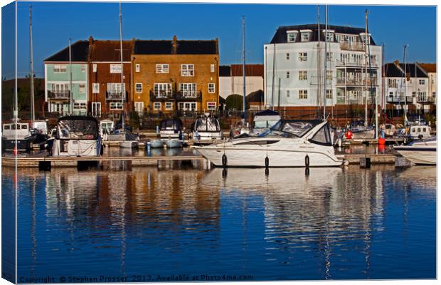 Moored up. Canvas Print by Stephen Prosser