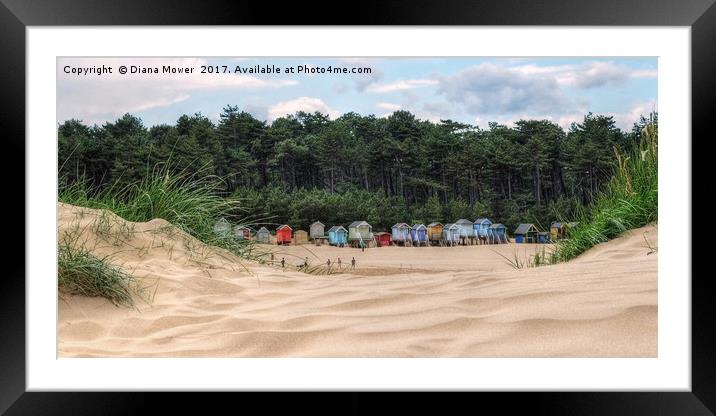 Wells next the Sea Norfolk Framed Mounted Print by Diana Mower
