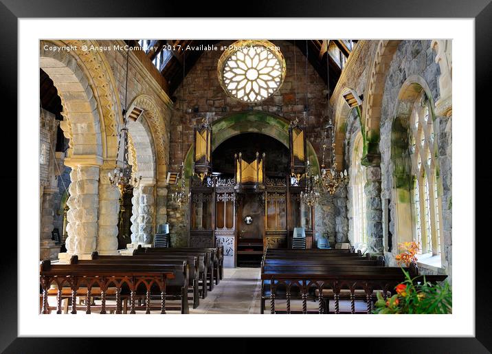 St Conan's Kirk Nave Framed Mounted Print by Angus McComiskey