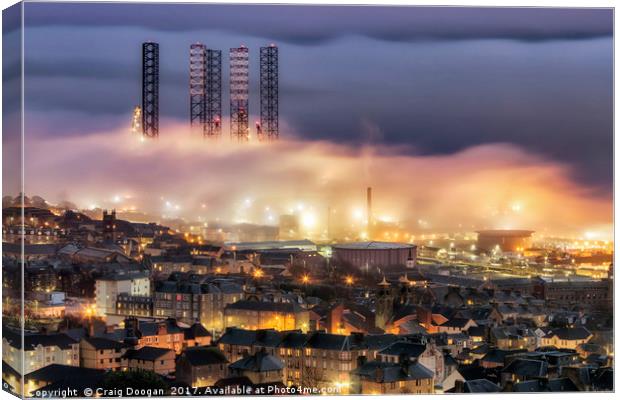 Dundee Port Fog Canvas Print by Craig Doogan