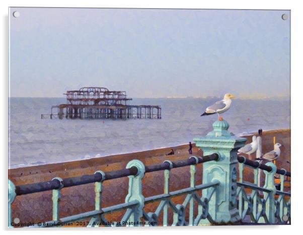 A Vibrant Postcard from Brighton Acrylic by Beryl Curran
