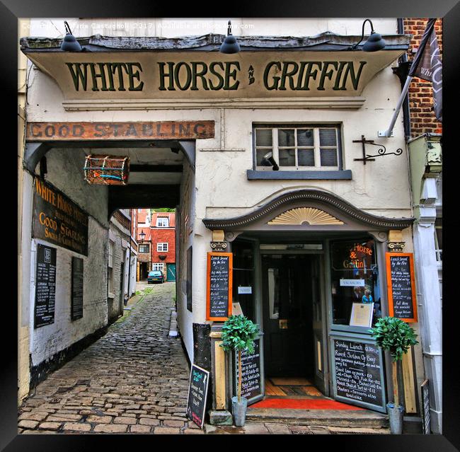 The White Horse & Griffin Inn Framed Print by Marie Castagnoli