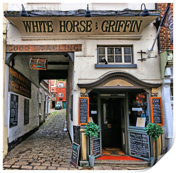 The White Horse & Griffin Inn Print by Marie Castagnoli