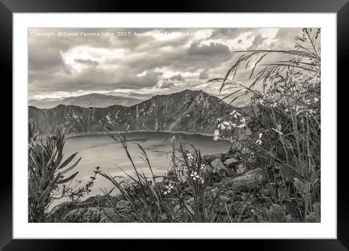 Quilotoa Lake, Latacunga Ecuador Framed Mounted Print by Daniel Ferreira-Leite