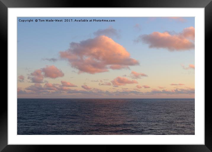 North Atlantic Clouds at Sunset Framed Mounted Print by Tom Wade-West