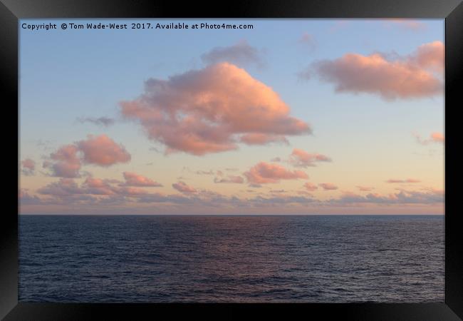 North Atlantic Clouds at Sunset Framed Print by Tom Wade-West