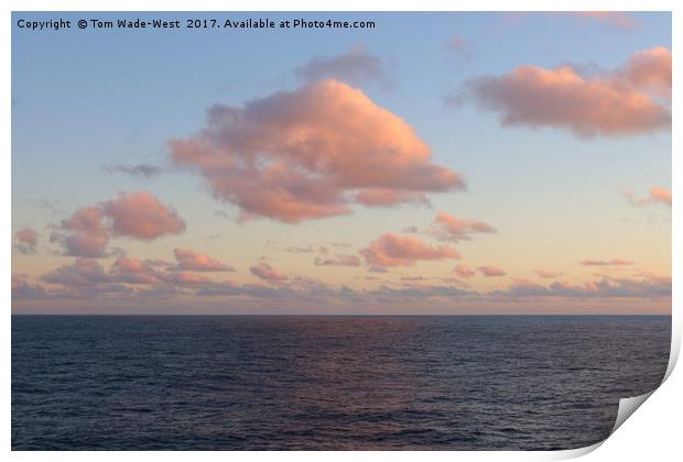 North Atlantic Clouds at Sunset Print by Tom Wade-West