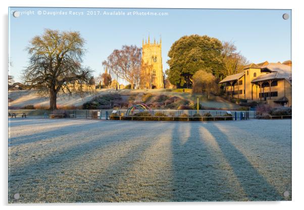 Frosty Abbey Park, Evesham, UK Acrylic by Daugirdas Racys