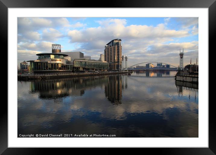 Salford Quays   Framed Mounted Print by David Chennell