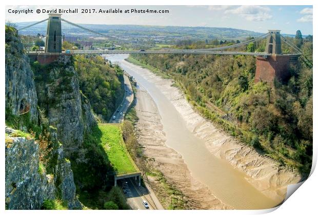 Bristol Clifton Suspension Bridge Print by David Birchall