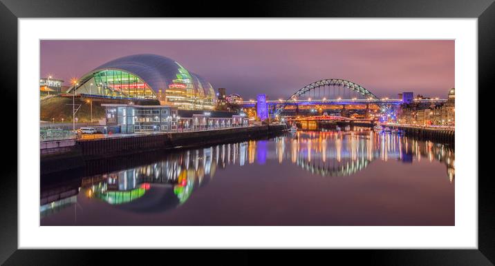 Newcastle Framed Mounted Print by Angela H