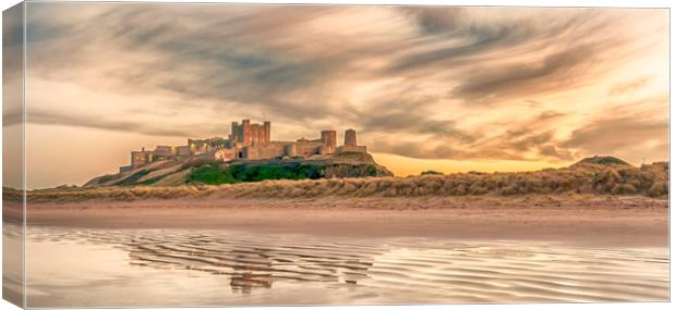 Pretty as a Picture - Bamburgh Castle Canvas Print by Naylor's Photography