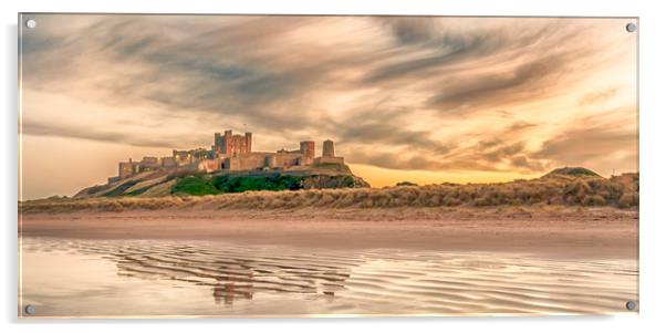Pretty as a Picture - Bamburgh Castle Acrylic by Naylor's Photography
