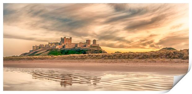 Pretty as a Picture - Bamburgh Castle Print by Naylor's Photography
