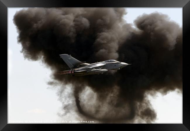 RAF Tornado Mock Bombing Run . Framed Print by Jon Wood