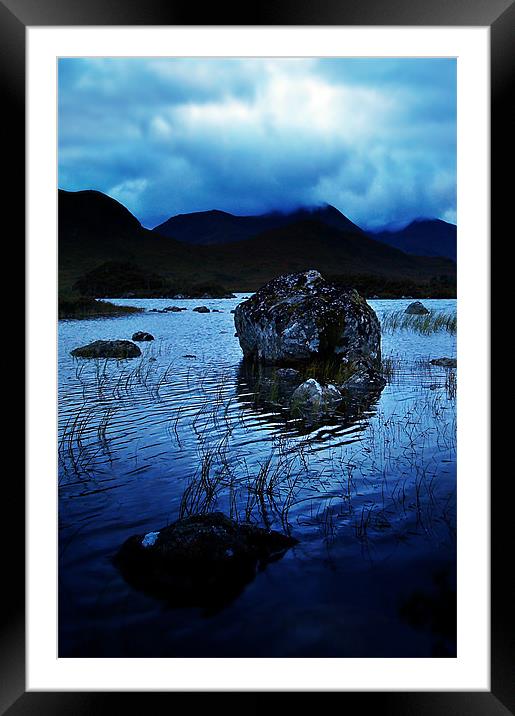 Rannoch Moor Blues Framed Mounted Print by Aj’s Images
