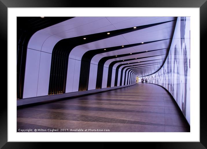 King's Cross pedestrian tunnel Framed Mounted Print by Milton Cogheil