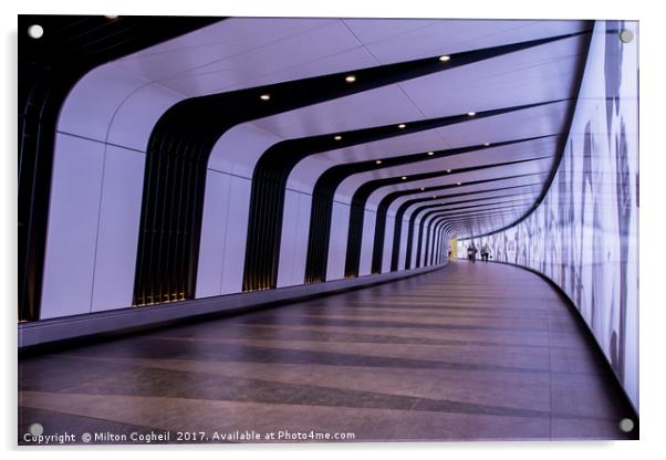 King's Cross pedestrian tunnel Acrylic by Milton Cogheil