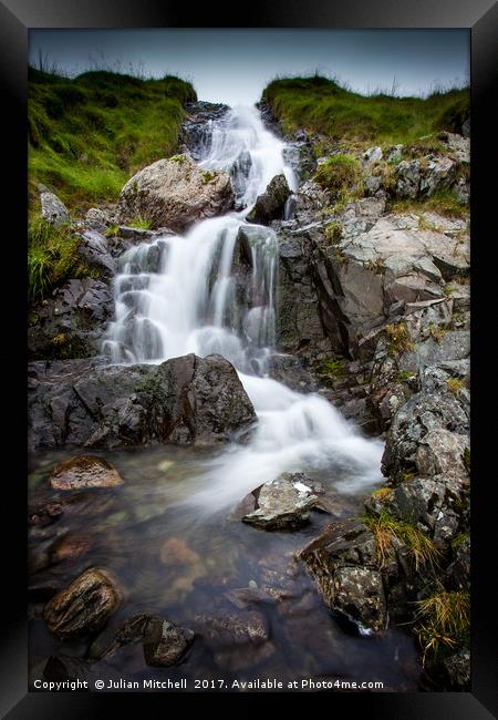 Cumbrian Waterfall Framed Print by Julian Mitchell
