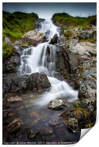 Cumbrian Waterfall Print by Julian Mitchell