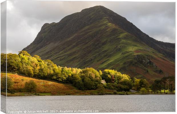 Sun kissed Buttermere Canvas Print by Julian Mitchell