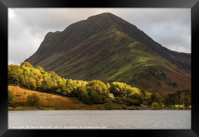 Sun kissed Buttermere Framed Print by Julian Mitchell