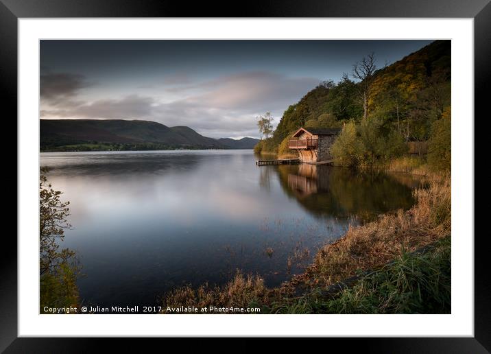 Ulswater Cabin Framed Mounted Print by Julian Mitchell