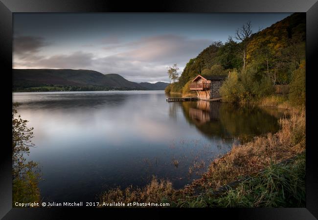 Ulswater Cabin Framed Print by Julian Mitchell