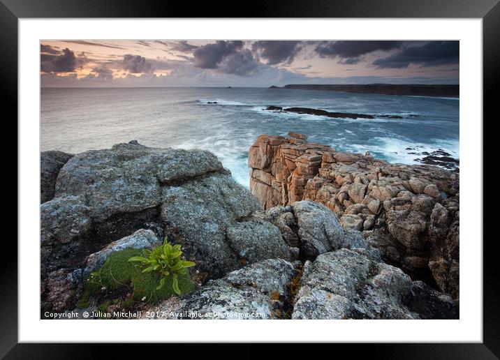 Cornish Sunset Framed Mounted Print by Julian Mitchell