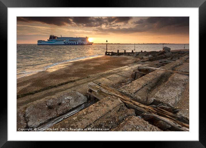 Stena Line Framed Mounted Print by Julian Mitchell