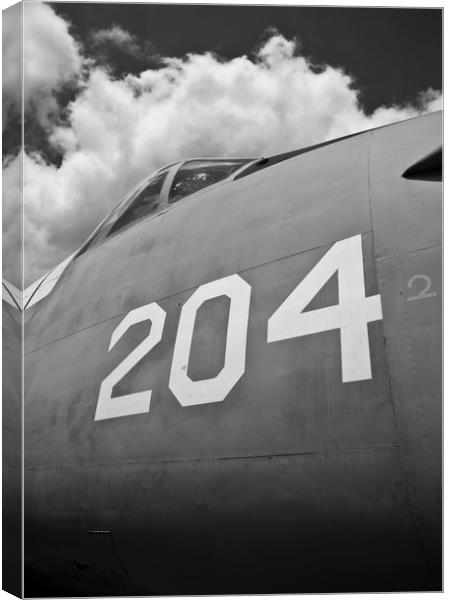 Closeup P2 Neptune aircraft number Canvas Print by Ashley Redding