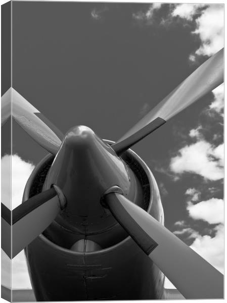 Closeup Britannia aircraft propeller Canvas Print by Ashley Redding