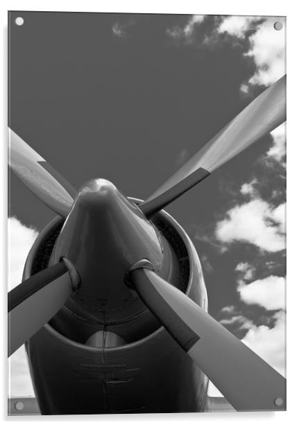 Closeup Britannia aircraft propeller Acrylic by Ashley Redding