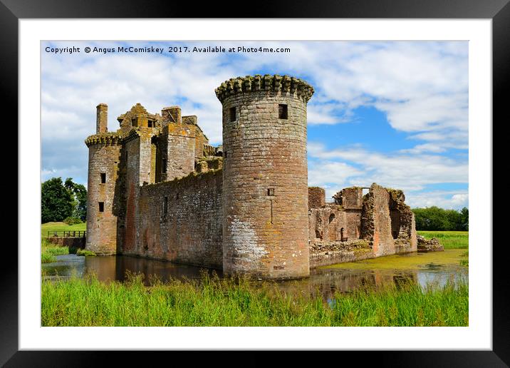 Caerlaverock Castle Framed Mounted Print by Angus McComiskey
