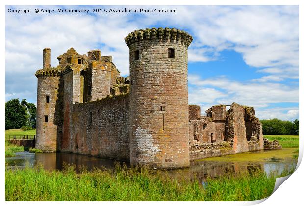 Caerlaverock Castle Print by Angus McComiskey