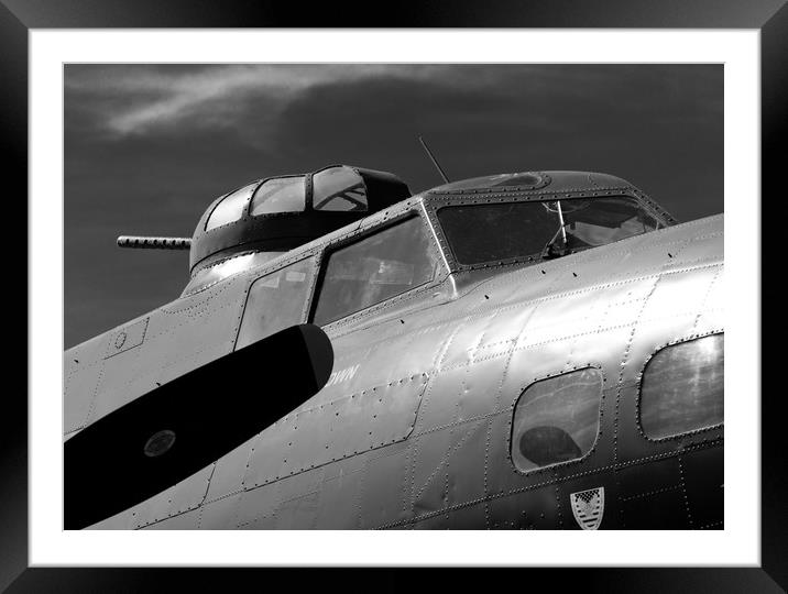 B17 Flying fortress aircraft cockpit Framed Mounted Print by Ashley Redding
